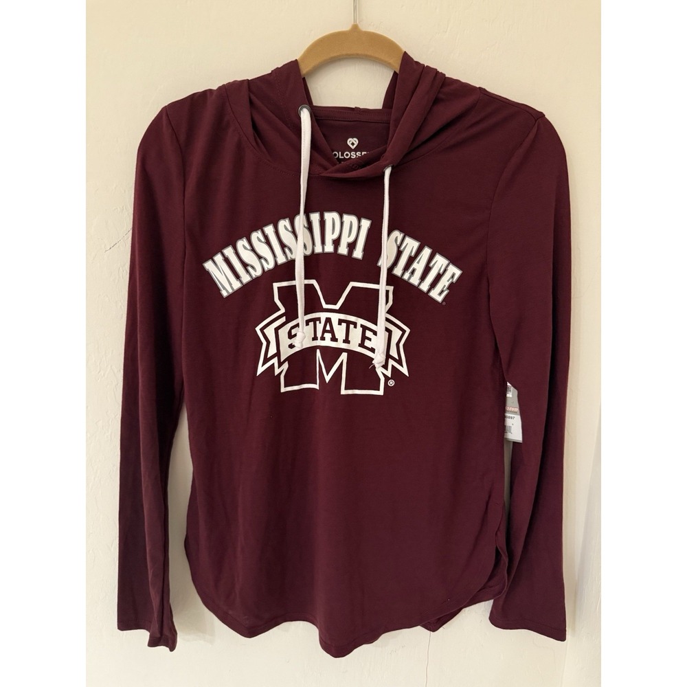 Mississippi State Women's Lightweight Hooded Shirt Longsleeve Size Small -NWT